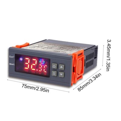 STC-3000 DC12V Controlador de temperatura digital Interruptor de termostato de microcomputadora